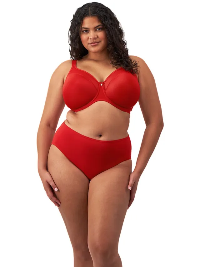 Elomi BH "Smooth" - " Haute Red" - Gevormde Cups Niet Gevuld - 100-115 E ROOD