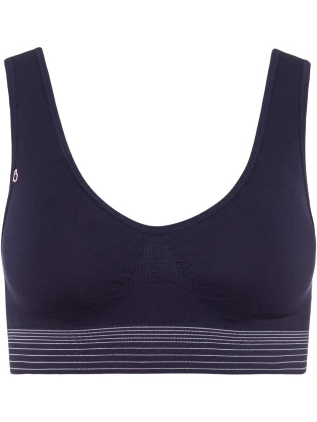 BeeDees Bustier Comfee Crop Top Met uitneembare cups en brede bandjes darkblue