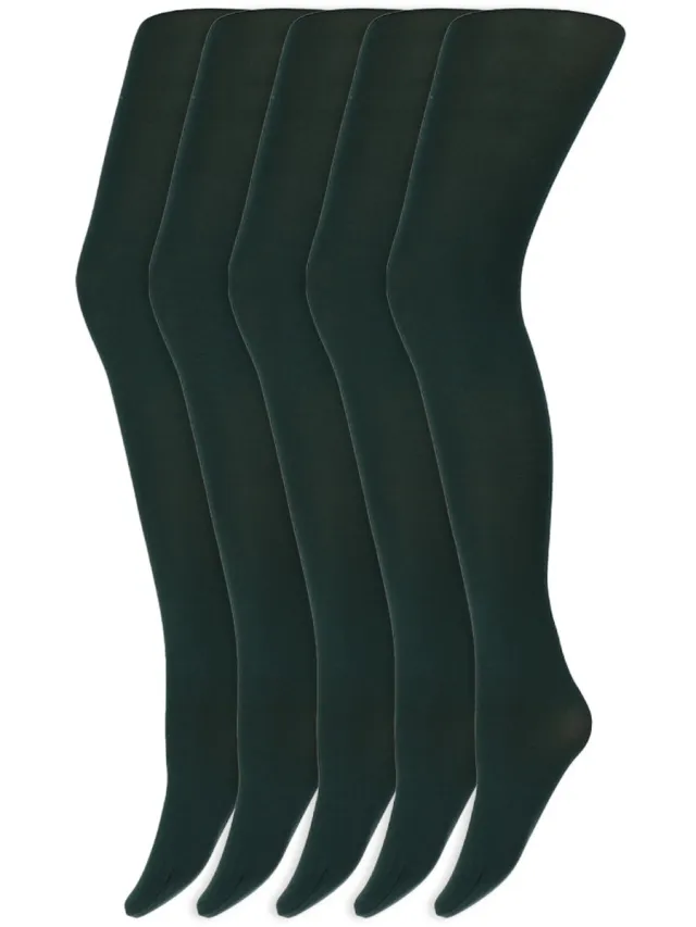 Marianne Gekleurde panty’s | Micro | 60 Denier | Merk: Marianne | Maat: S t/m XXL | Kleur: Donker groen | 5 Paar