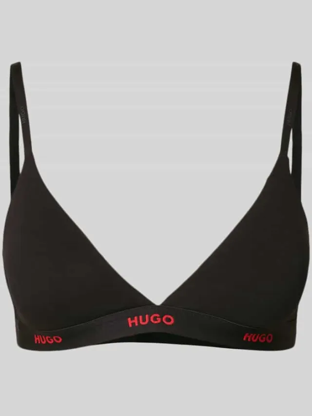 Hugo Beha van katoenmix, model 'HUGO ID TRIANGLE' Zwart