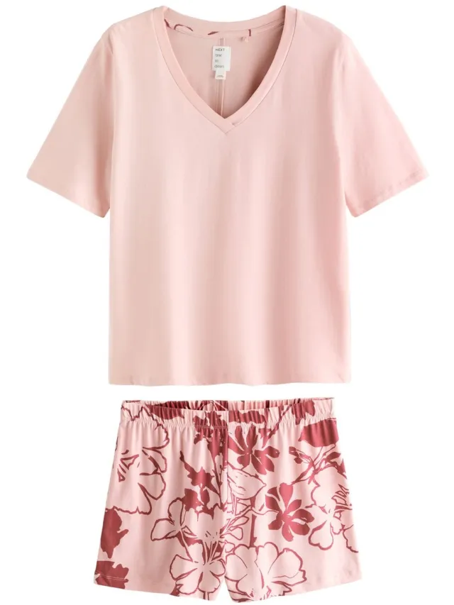 Next Dames - Pyjama met short - Roze Pink Floral