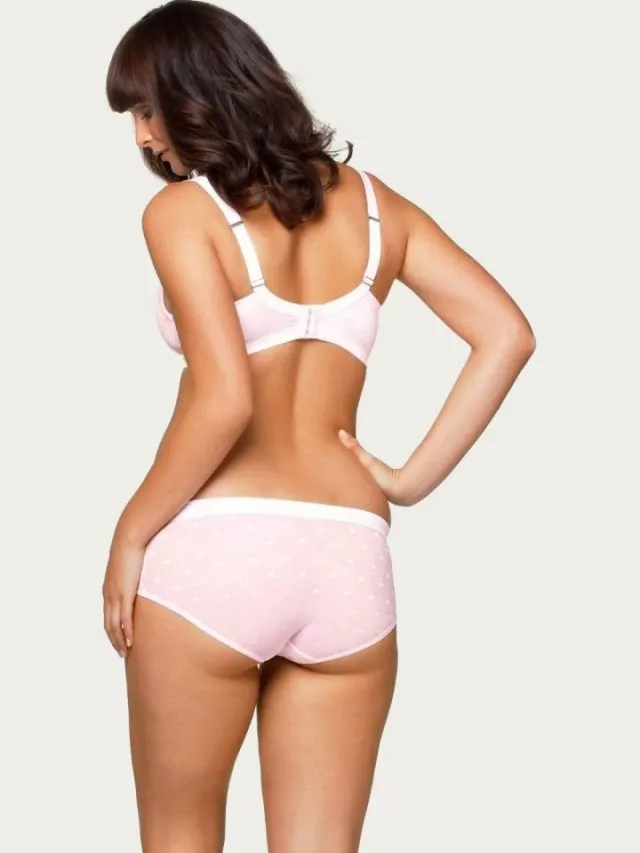 Cake Lingerie Slip Rose Mousse met Speelse Polkdots