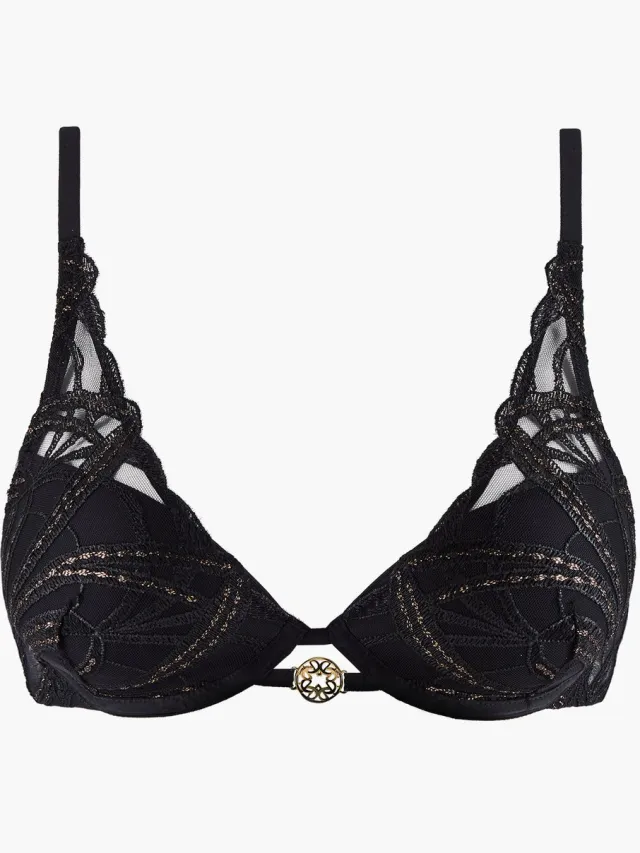 Aubade My Desire Voorgevormde Push Up Bh 1CN81 Secret Date - maat EU 70E / FR Zwart