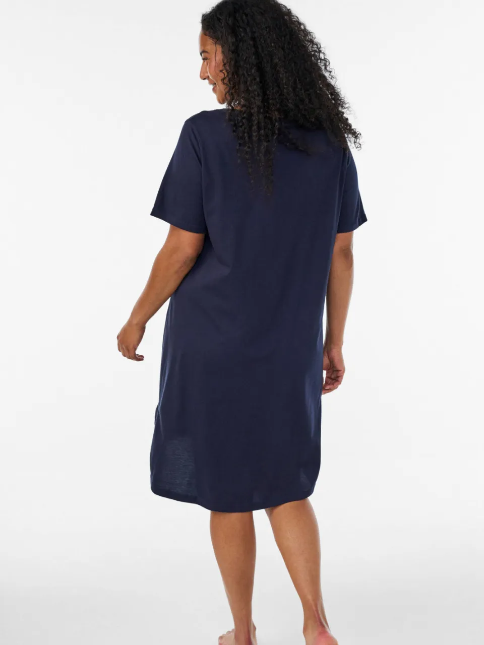 Zizzi MALBA nachthemd donkerblauw, foto 4