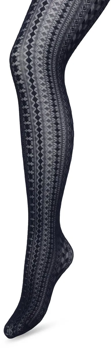 Bonnie Doon Grafische Panty 40 Denier Donker Blauw Dames - Grafisch - Print - Gladde Naden - Maximaal Draagcomfort - Chique Panty - Geometrie Tights - Feestelijk - Dark Blue - BP221902.111