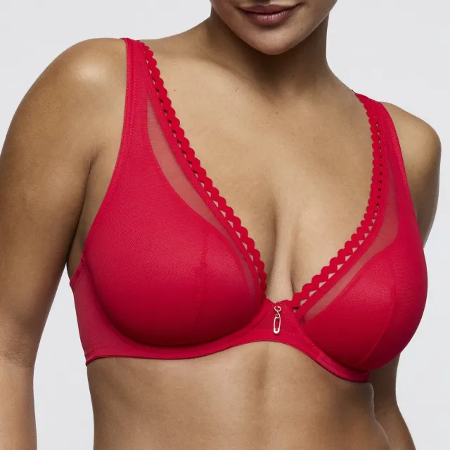 PrimaDonna Twist Wowgirl Plunge Bh Halve Mousse Cups 0142604 True Red - maat EU 70F / FR