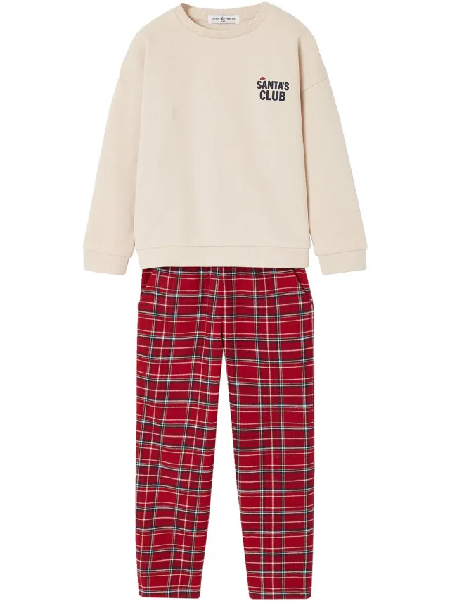 Envie de Fraise Meisjespyjama sweatshirt en flanel rood