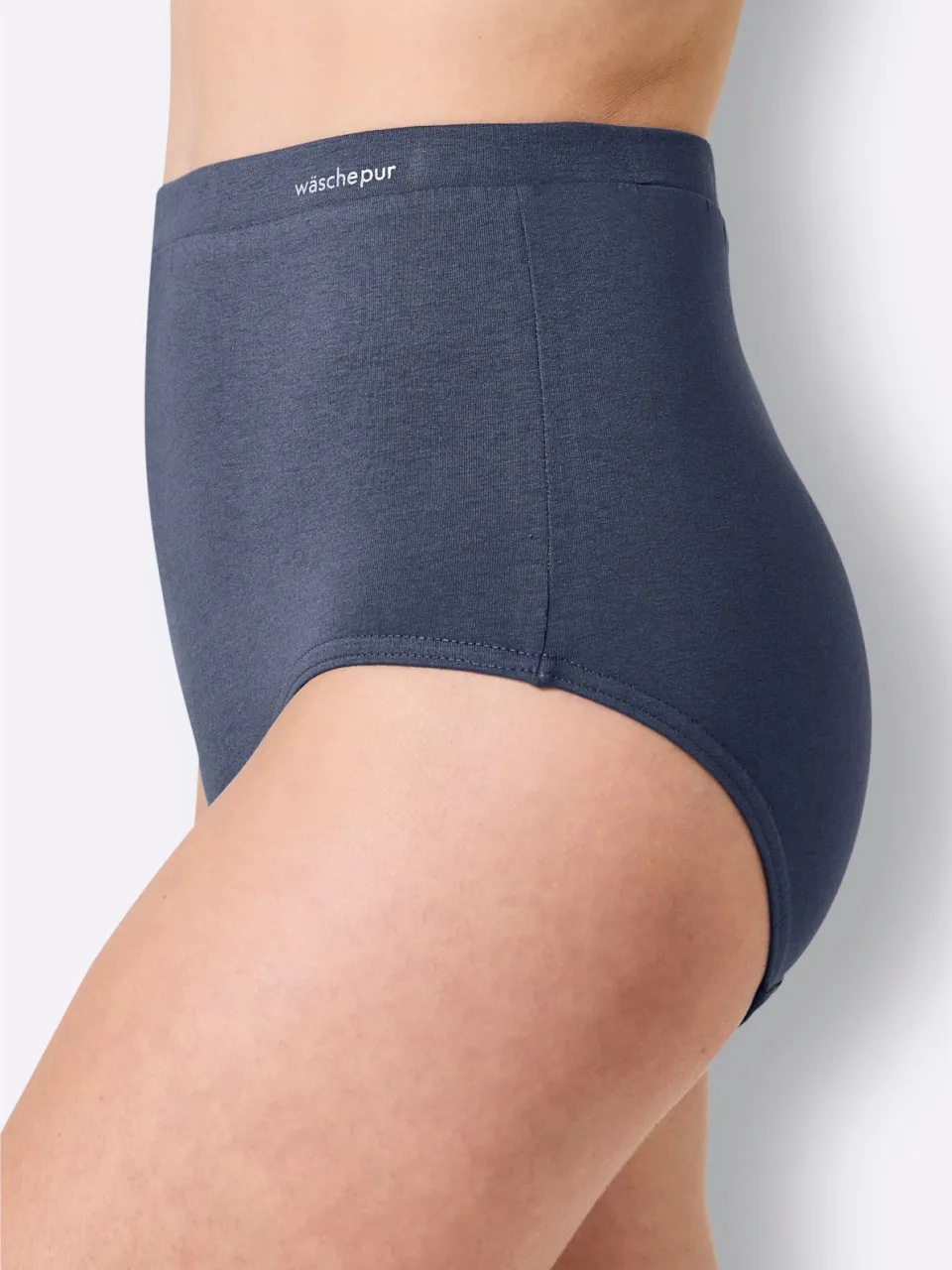 tailleslip set wit gestreept en rookblauw 2x wit gestreept + 2x rookblauw