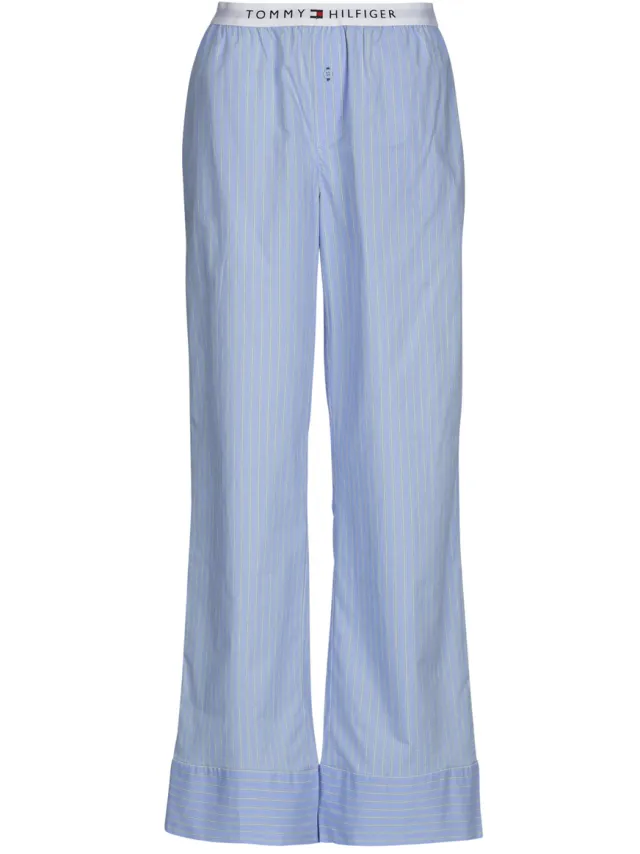 Tommy Hilfiger STRIPE POPLIN pyjamabroek blauw
