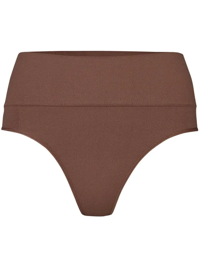 Snocks Shaping Tanga Dames – High Waist – Naadloos & Comfortabel – Vormend & Onzichtbaar onder Kleding – Minimal Coverage – 1 Stuk braun