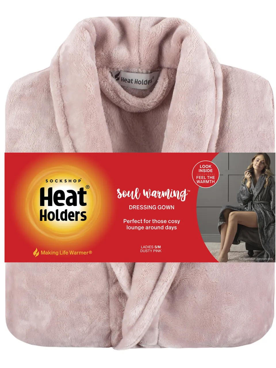 Heat Holders Winterfleece kamerjas voor dames - Stoffig Roze, foto 2
