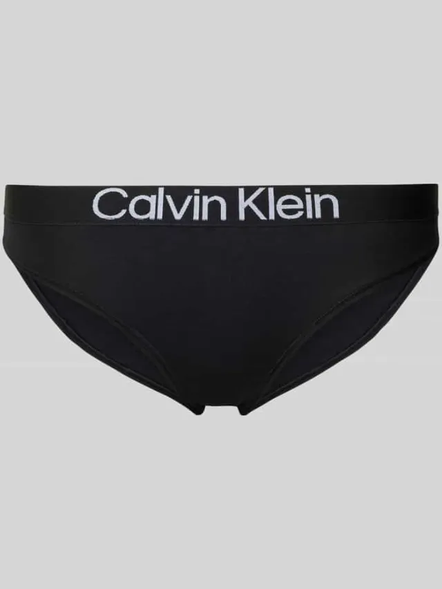 Calvin Klein Slip met label in band, model 'MAX' Zwart