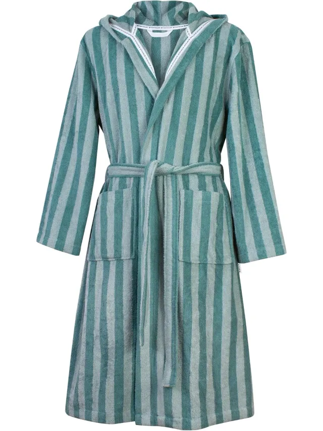 Tom Tailor Heren & Dames Badjas - 100% Katoen, Turquoise