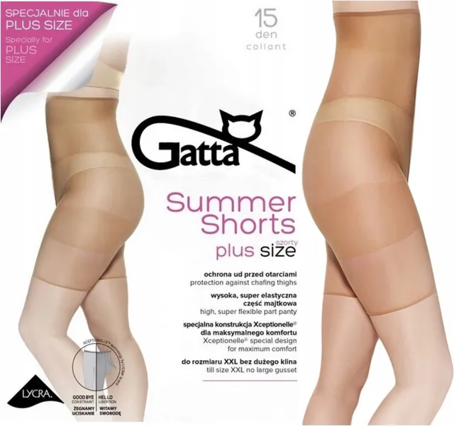 Gatta Summer Shorts – Panty Dames 15 DEN – Beige – Anti-Schurende Dijenshort –