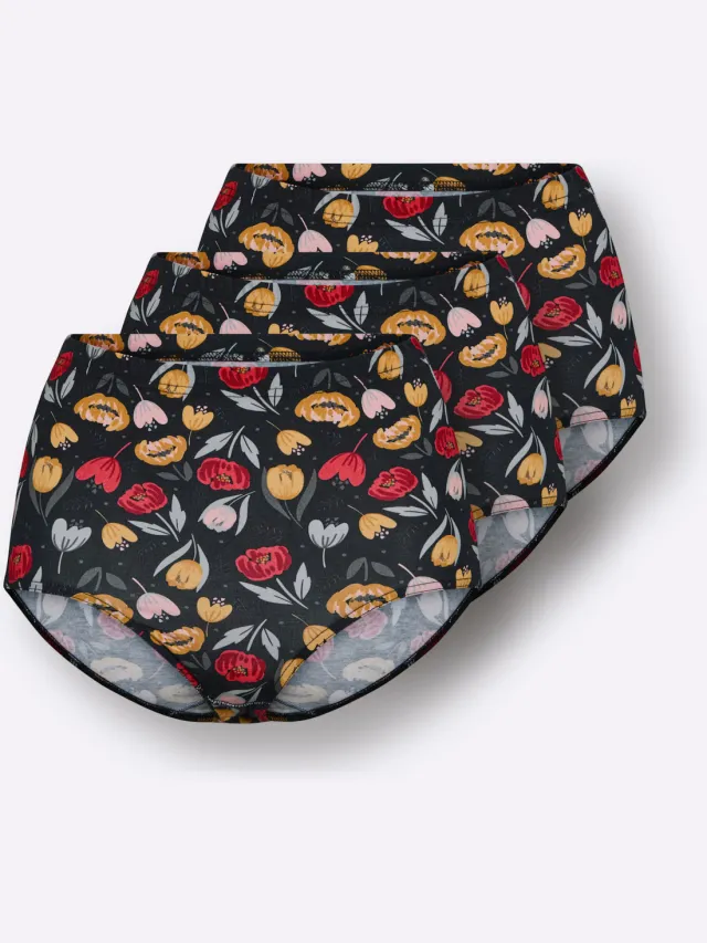 tailleslip zwart met bloemenprint, foto 2