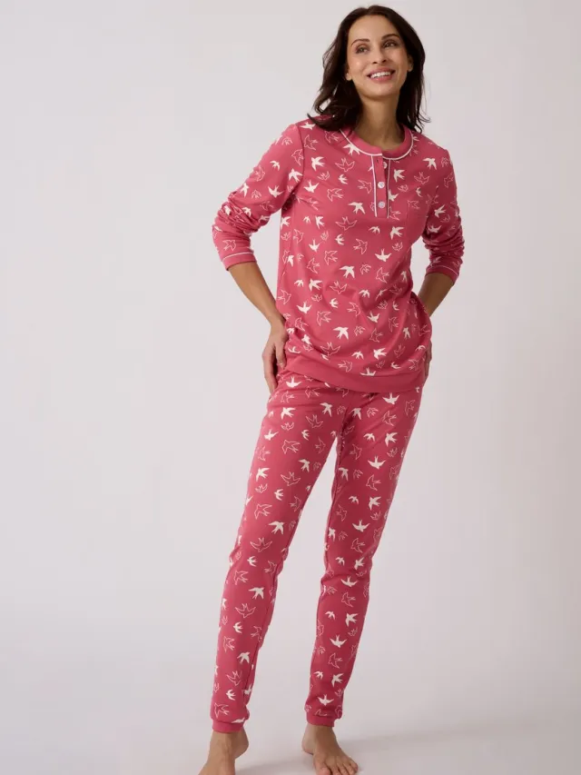 Damart Pyjama Thermolactyl interlock mesh - Dames - Roze - 42-44 (M)