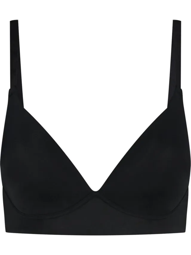 Bye Bra Beugelloze Beha Top voor Dames, Vormgevende Naadloze Comfortabele Shapewear Beha, Onzichtbare Gladde Pasvorm, Sterke Ondersteuning, Beige & Zwart S-XXL (Zwart, L)