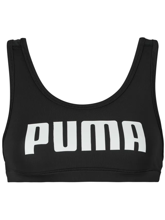 Puma Sport BH Puma 4KEEPS BRA - PUMA LOGO - MID Zwart