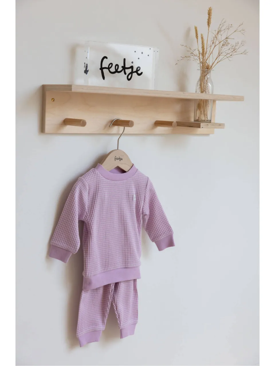 Feetje unisex wafel pyjama lila, foto 3