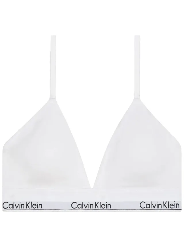Calvin Klein Lightly Lined triangelbralette wit