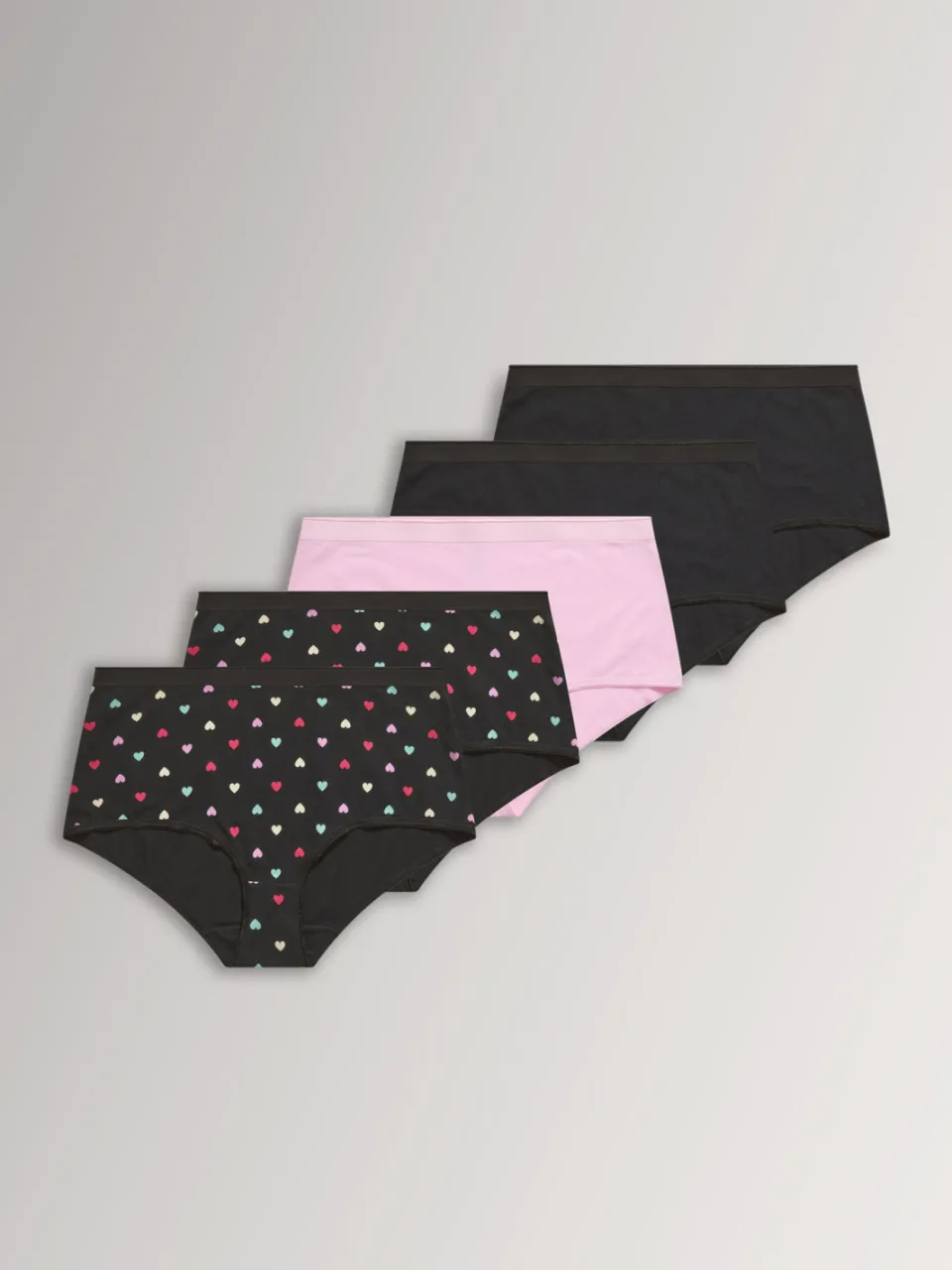 Yours Yourset 5Pack Roze Maxislips Met Hartjesprintsize 42-44, foto 2