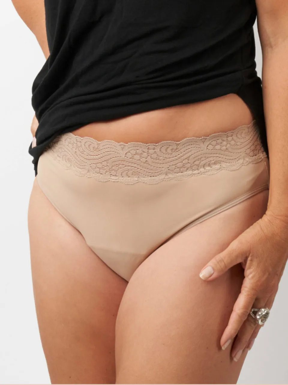 Moodies Undies sterk absorberende menstruatieslip beige, foto 8
