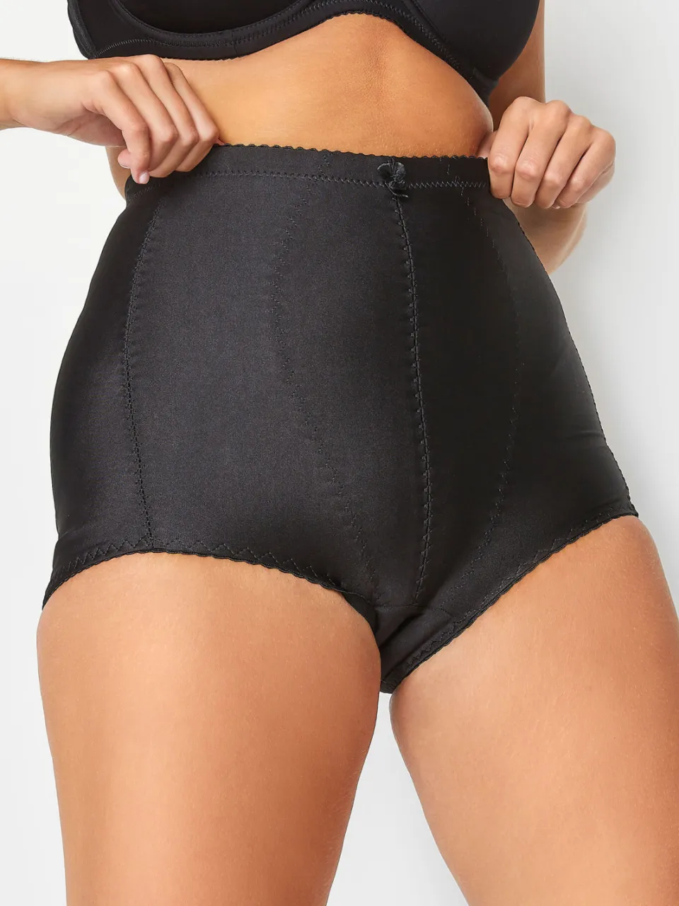 Yours Zwarte Medium Control Hoge Taille Slips-42, foto 3