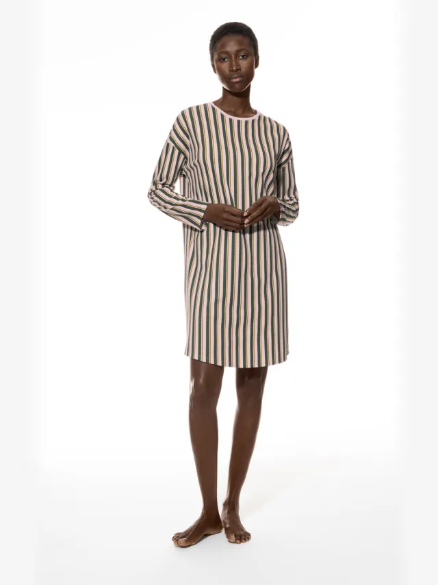 Mey Nachthemd Serie Vivid Stripes Aspen Green groen