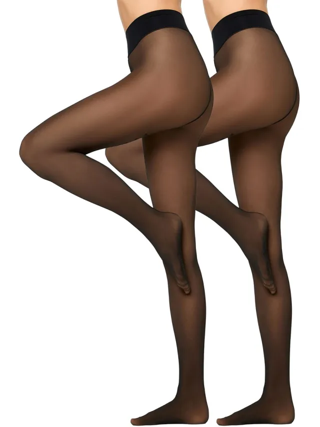 nur die Feinstrumpfhose Warm & Transparent Print hearts back