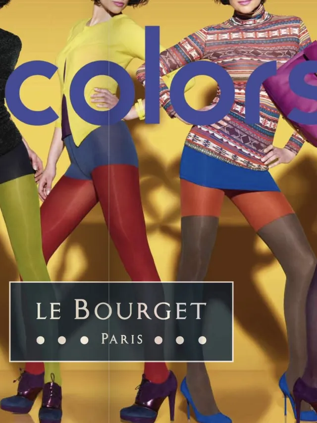 Le Bourget opaque bicolore 50 den panty rood/zwart