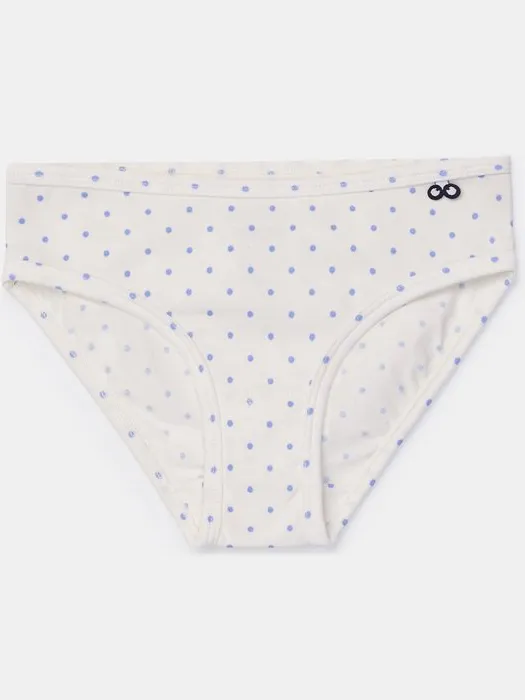 Woody Duopack Slips - Bolletjes Print Blauw - 8 jaar wit/blauw