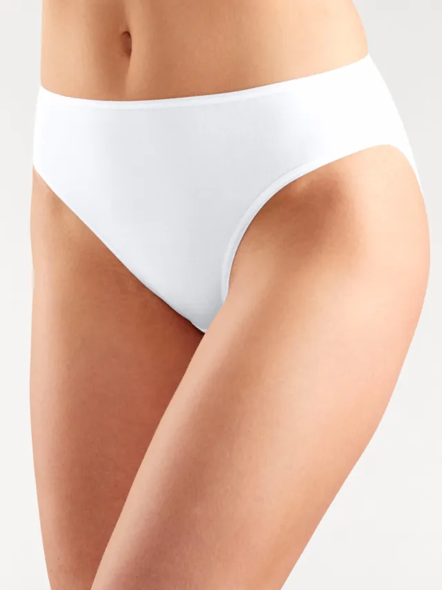 bikinislip wit en zwart wit, zwart