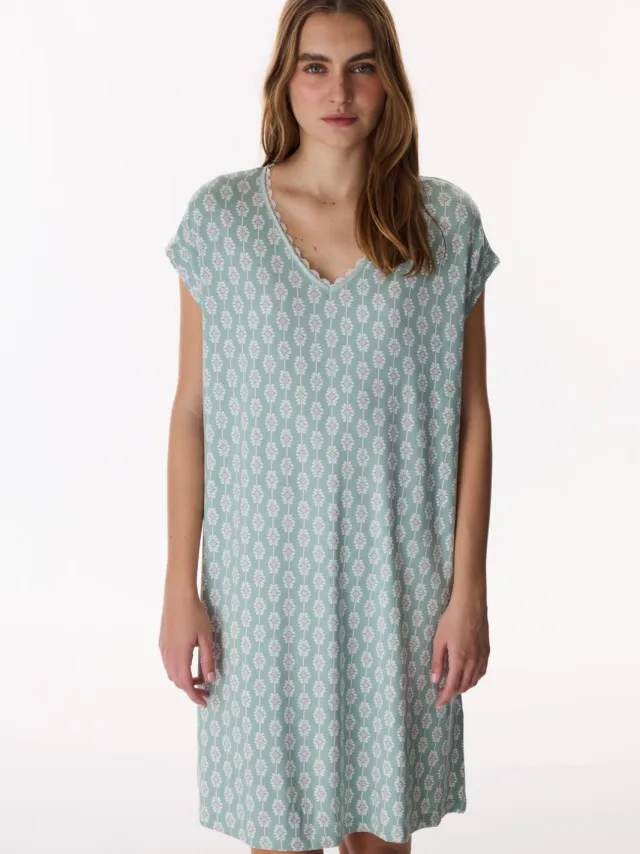 Penti Alia Floral Lace Nachthemd met korte mouwen Veelkleurig