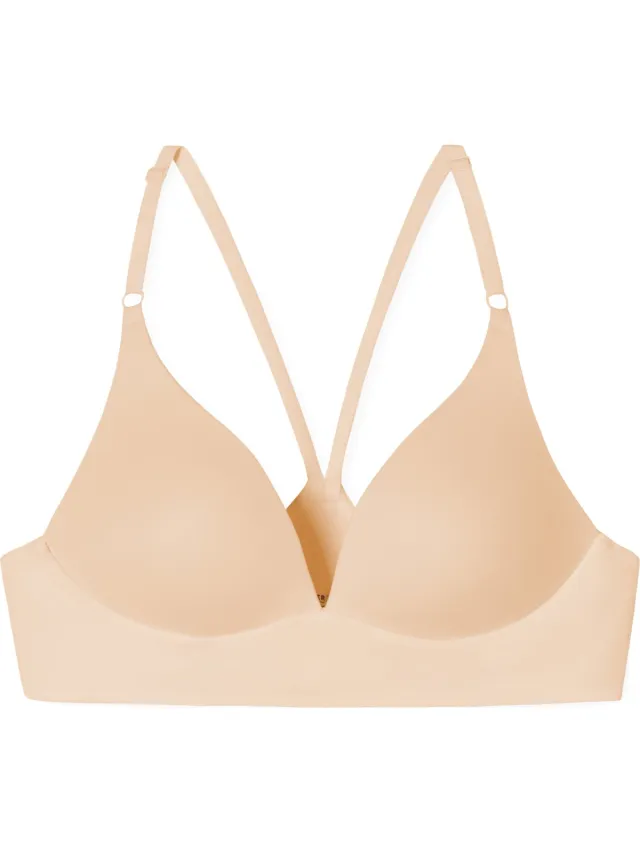 Schiesser Invisible Soft dames Lounge BH, voorgevormd met beugel, Beige - Maat: