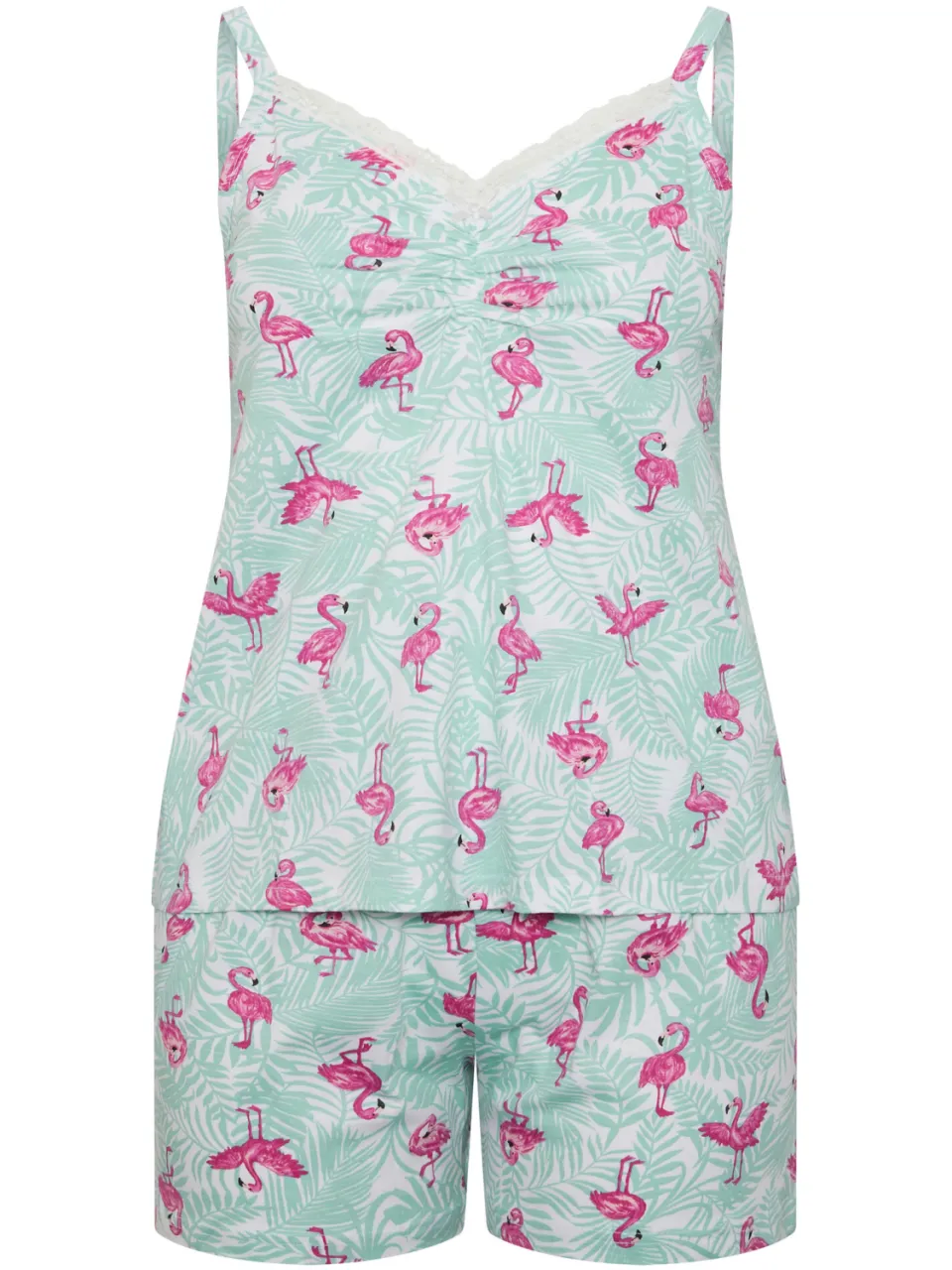 Yours Groene Pyjamaset Met Flamingoprint-42, foto 3