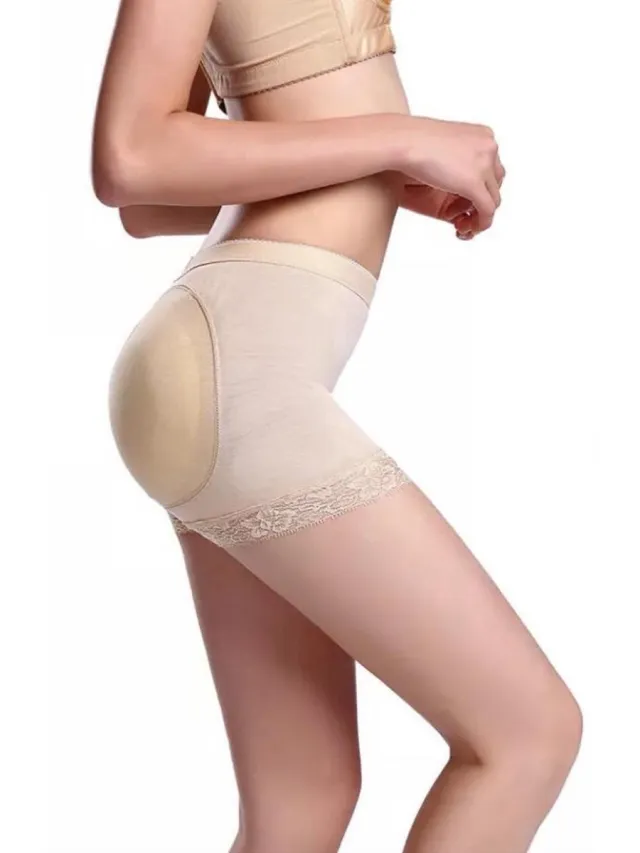 Heble® *** Butt lifter Broekje - Slipje met vulling - Butt lifter onderbroek - Volle billen - van Heble® *** Beige