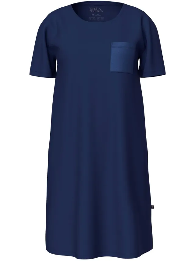 Ulla Popken Dames - Nachtkleding - Nachtblauw - Maat 46+