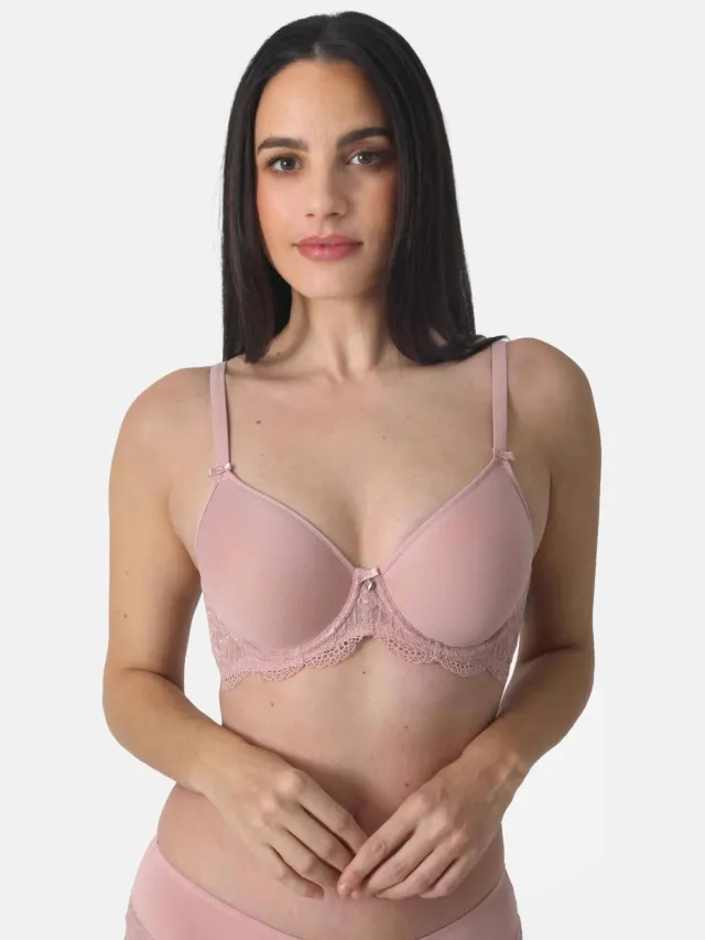 Sassa Mode Beautiful Rose voorgevormde T-shirt-bh met beugel oudroze