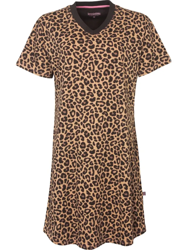 Irresistible Dames Nachthemd Bruin IRNGD1207A - Maten: