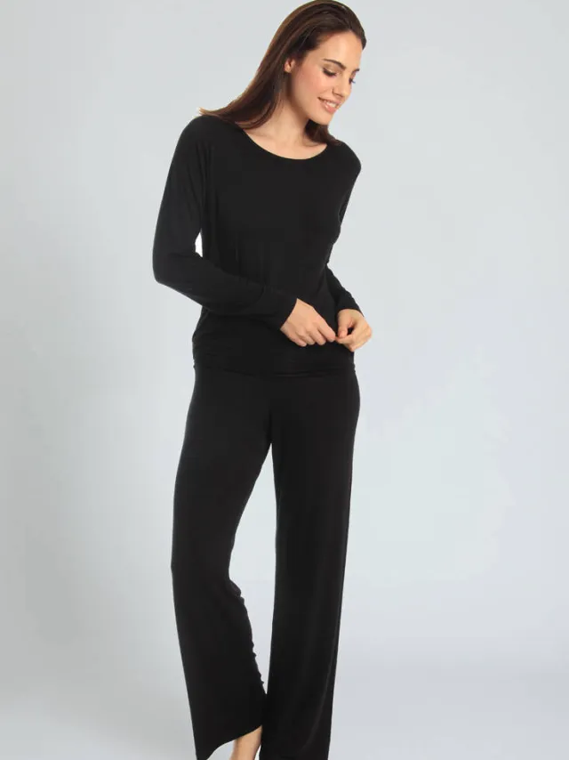 Sassa Mode pyjamabroek zwart