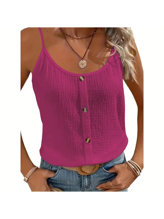 Currero Topje Dames - Top Kleding - Shirt - Blouse - Kort - Volwassen - Rode roos