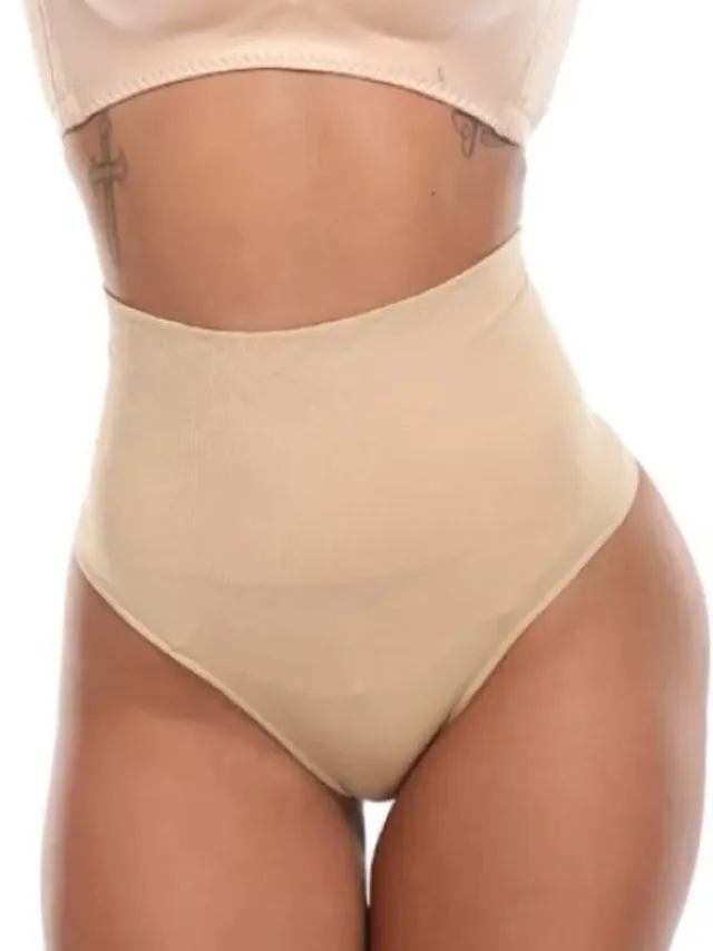 Go Go Gadget High waist shapewear string - Corrigerend ondergoed - Beige