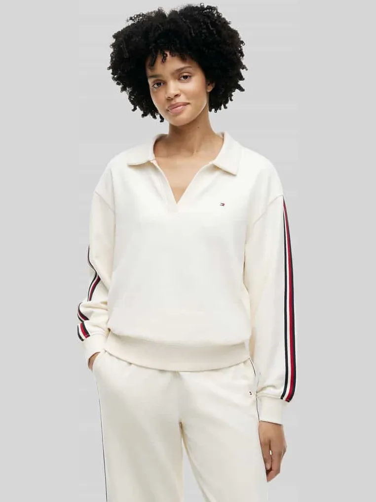 Tommy Hilfiger Regular fit lounge-top van puur katoen offwhite, foto 4
