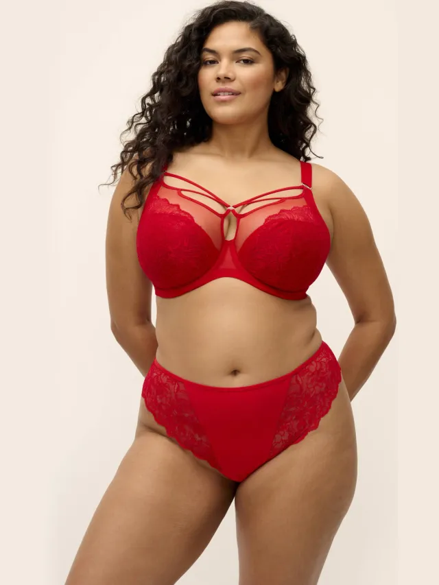 Elomi Brianna niet-voorgevormde plunge beugel-bh rood, foto 4