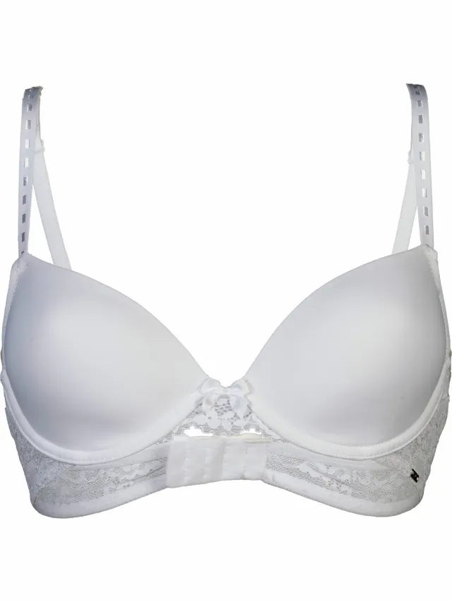 After Eden Lana, Padded bra in recycled fabric Dames Beha - White Wit