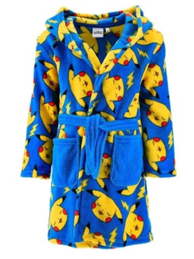 Pokémon Badjas - Blauw met Geel - Pokemon - Ochtendjas