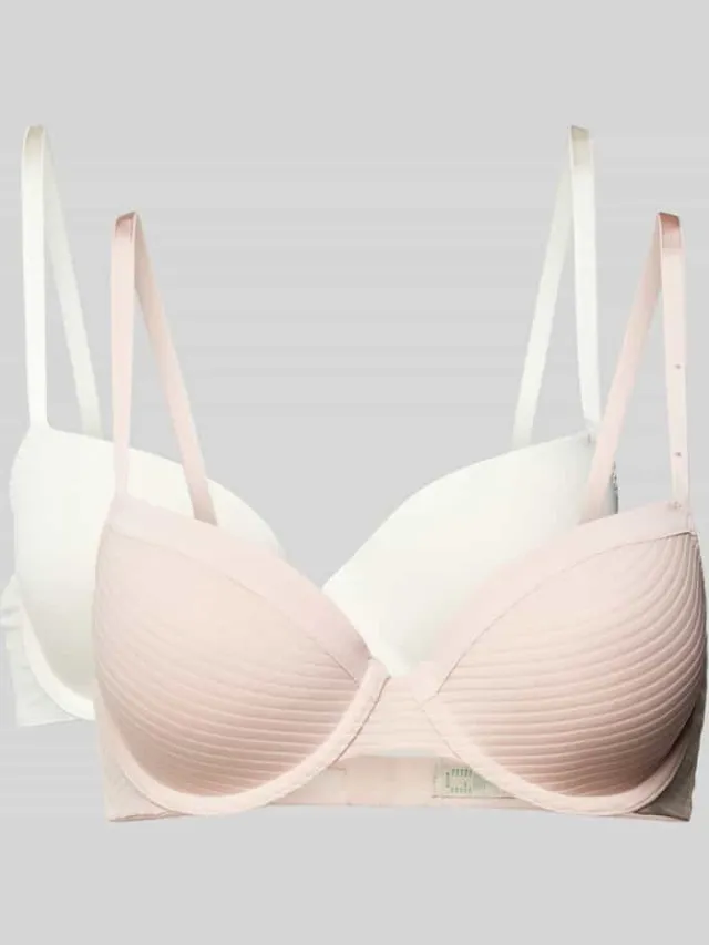 Dorina Beha met haakjessluiting in een set van twee stuks, model 'LOUISE' Offwhite