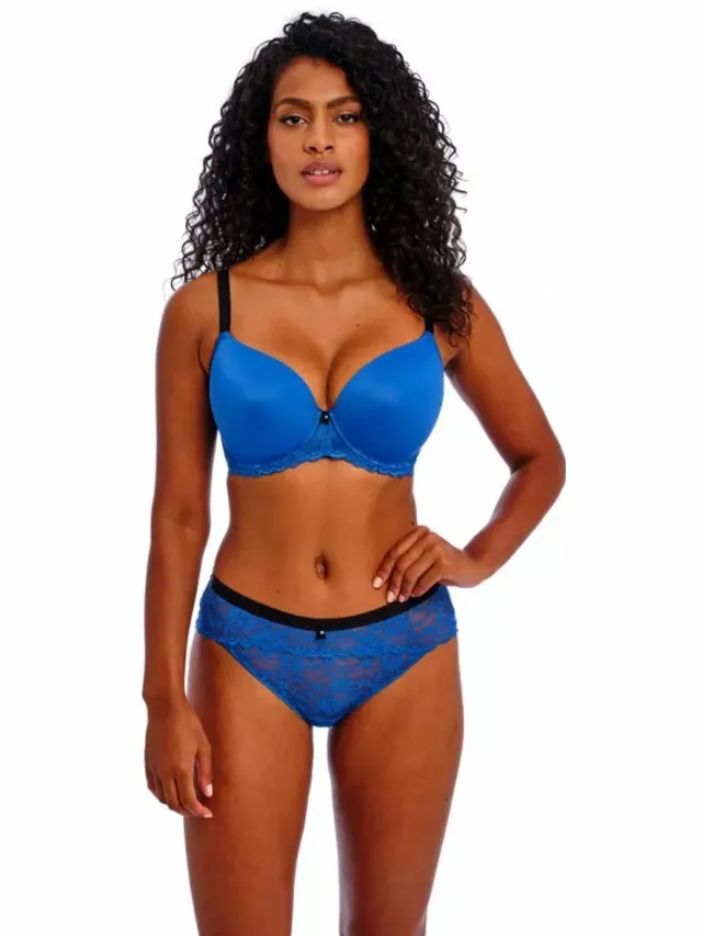 Freya Offbeat T-shirt BH – Dazzling Blue – Glad en ondersteunend - 80-95 D blauw