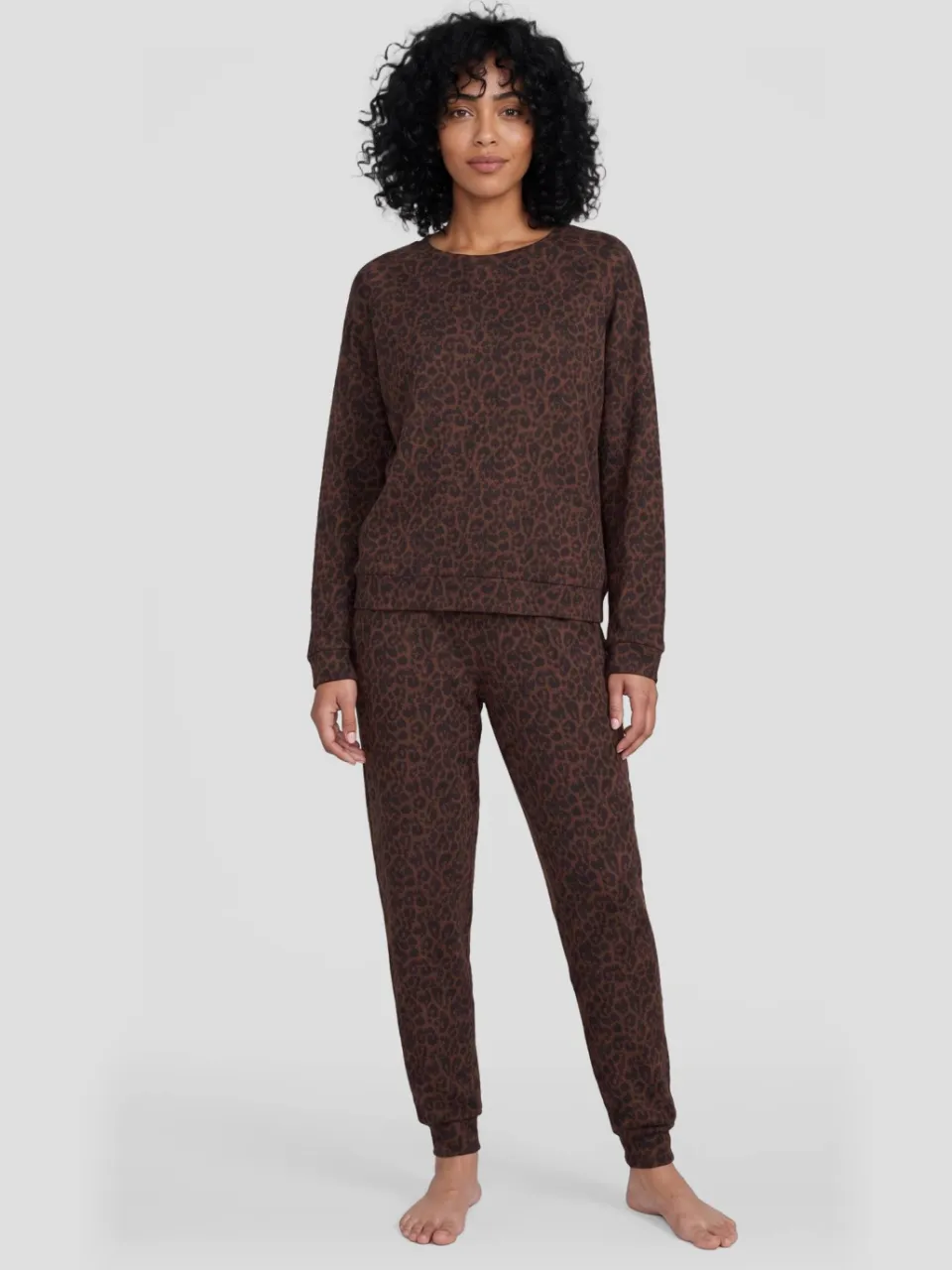 Dreamcovers pyjamaset panterprint bruin/zwart, foto 5