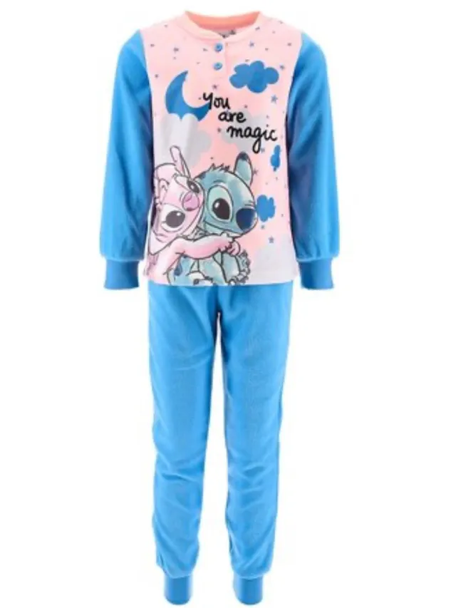 Disney Lilo & Stitch Pyjamaset Blauw Fleece